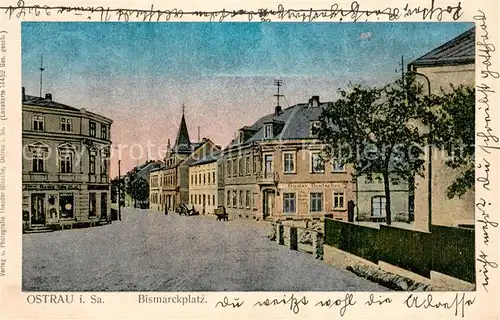 AK / Ansichtskarte Ostrau_Sachsen Bismarckplatz Ostrau_Sachsen