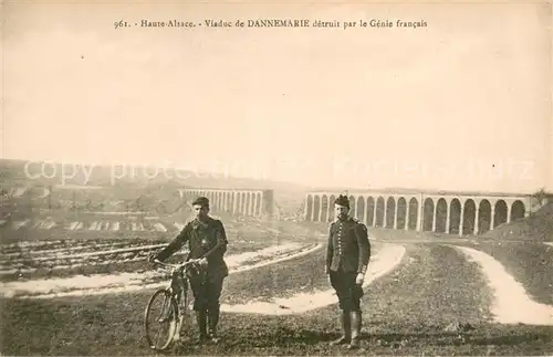AK / Ansichtskarte Dannemarie_Haut Rhin Viaduc de Dannemarie detruit par le Genie francais Dannemarie Haut Rhin