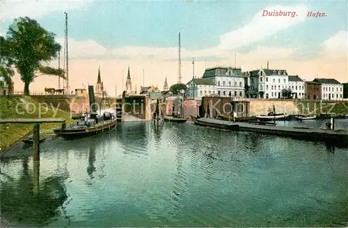 AK / Ansichtskarte Duisburg_Ruhr Hafenansicht Duisburg Ruhr