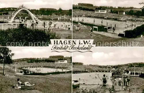 AK / Ansichtskarte Hagen_Westfalen Freibad Ischeland Hagen_Westfalen