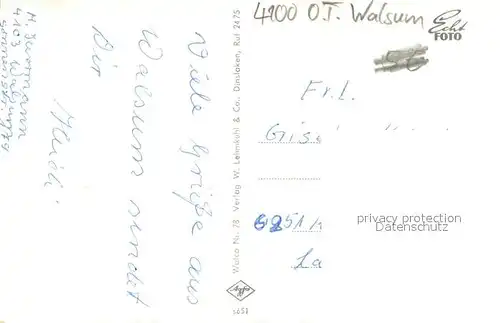 AK / Ansichtskarte Walsum_Duisburg St. Ludgerus Kirche Franz Lenze Str.  Postamt Rheinfaehre Walsum Duisburg