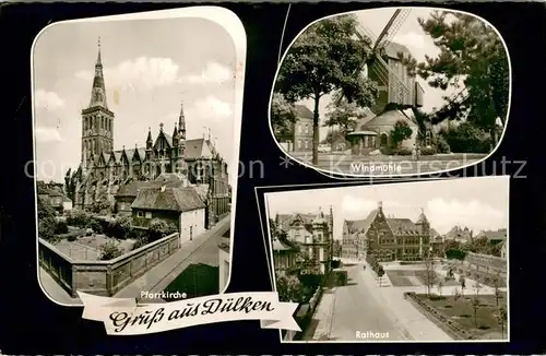 AK / Ansichtskarte Duelken Windmuehle Rathaus Pfarrkirche Duelken