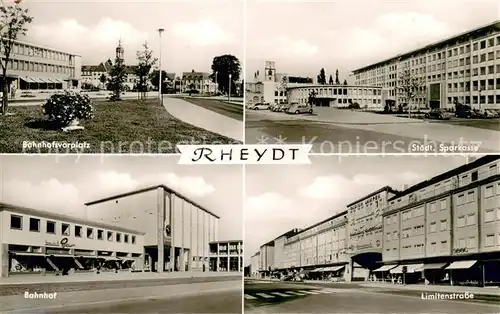 AK / Ansichtskarte Rheydt_Moenchengladbach Bahnhofsvorplatz Staedt. Sparkasse Bahnhof Limitenstrasse 