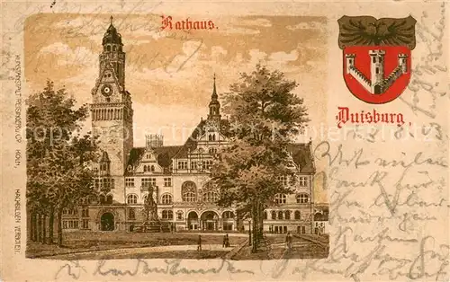 AK / Ansichtskarte Duisburg_Ruhr Rathaus Aussenansicht Duisburg Ruhr