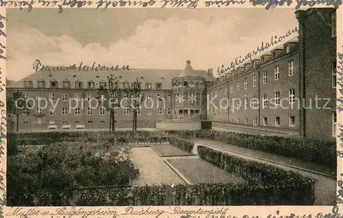 AK / Ansichtskarte Duisburg_Ruhr Mutter  und Saeuglingsheim Gesamtansicht Duisburg Ruhr