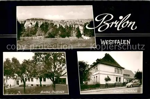 AK / Ansichtskarte Brilon Goethe Institut und Gesamtansicht Brilon