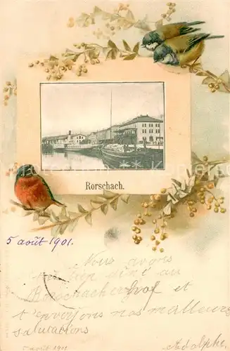 AK / Ansichtskarte Rorschach_Bodensee Partie am Hafen Rorschach Bodensee