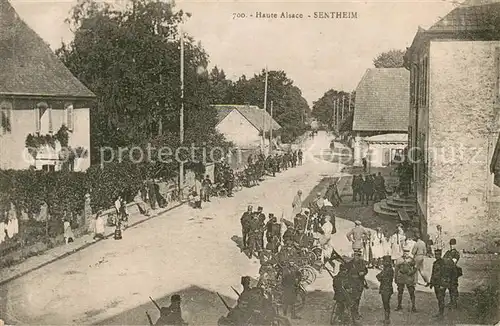 AK / Ansichtskarte Sentheim Strassenpartie Soldaten Sentheim