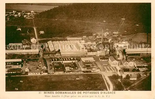AK / Ansichtskarte Elsass_Alsace Mines Domaniales de Potasses Vue aerienne Elsass Alsace