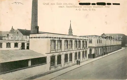 AK / Ansichtskarte Sulz_Elsass Mechanische Seidenweberei Sulz Elsass