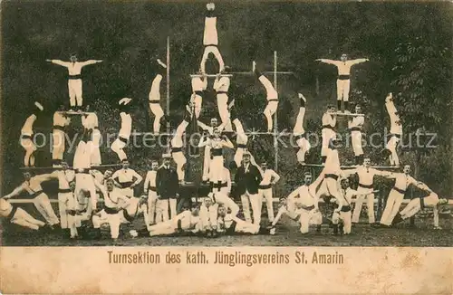 AK / Ansichtskarte St Amarin_Haut_Rhin_Alsace Turnsektion des kath Juenglingsvereins 