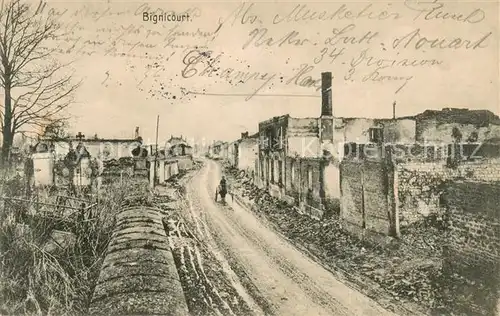 AK / Ansichtskarte Bignicourt sur Marne Zerstoertes Dorf Bignicourt sur Marne