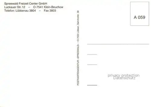 AK / Ansichtskarte Klein_Beuchow Spreewald Freizeit Center Wasserstrasse Kahn 