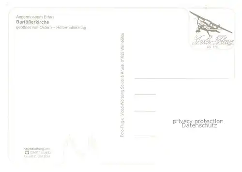 AK / Ansichtskarte Erfurt Angermuseum Barfuesserkirche Erfurt