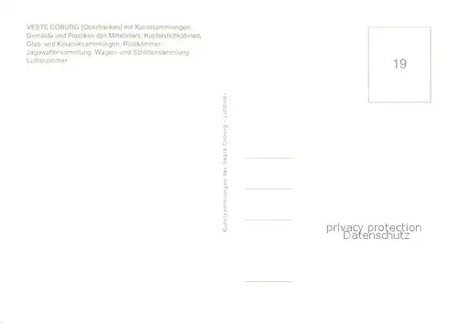 AK / Ansichtskarte Coburg Veste Coburg