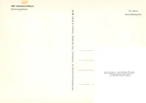 AK / Ansichtskarte Gueltstein Erholungsheim Gueltstein