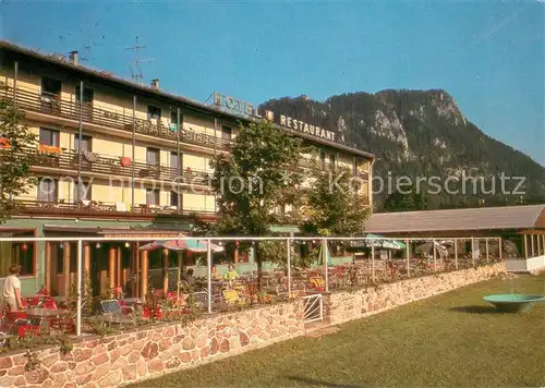 AK / Ansichtskarte Inzell Kuranstalt Haus Bachleitner Restaurant Terrasse Inzell