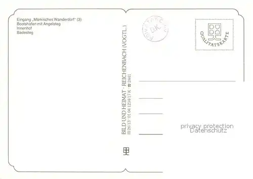 AK / Ansichtskarte Groeben_Ludwigsfelde Maerkisches Wanderdorf Bootshafen Angelsteg Innenhof Badesteg Groeben Ludwigsfelde