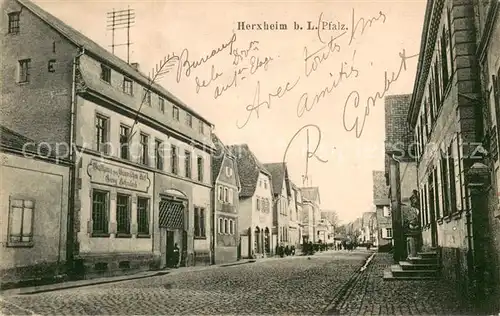 AK / Ansichtskarte Herxheim_Pfalz Strassenpartie Herxheim Pfalz