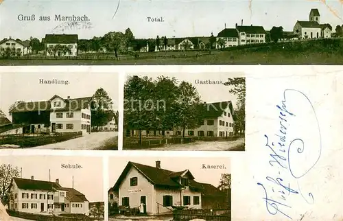 AK / Ansichtskarte Marnbach Handlung Gasthaus Schule Kaeserei Marnbach