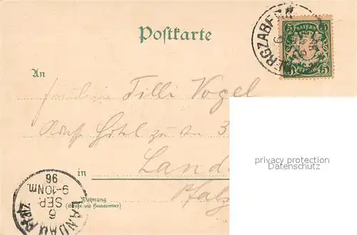 AK / Ansichtskarte Bergzabern_Bad Restauration Engel Bergzabern Luisenruhe Krh Bopp Burg Landeck Bergzabern_Bad