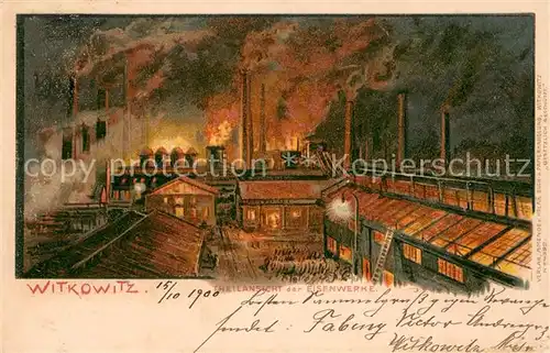 AK / Ansichtskarte Witkowitz_Vitkovice Teilansicht der Eisenwerke 