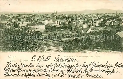 AK / Ansichtskarte Zittau Blick vom Kummersberge nach Zittau Zittau