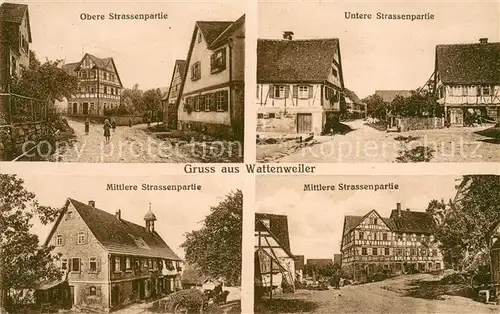 AK / Ansichtskarte Wattenweiler_Schwaben Obere Strasse Untere Strasse Mittlere Strasse Fachwerkhaus Wattenweiler_Schwaben