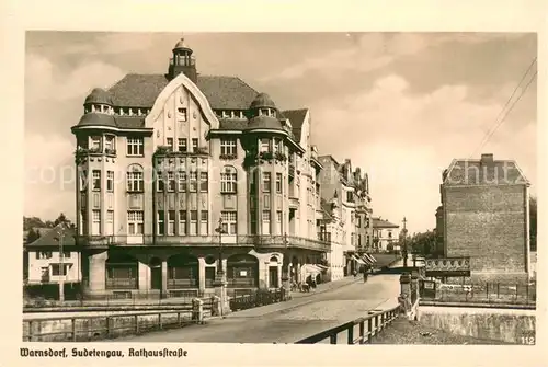 AK / Ansichtskarte Warnsdorf_Varnsdorf_Boehmen Rathausstrasse Warnsdorf_Varnsdorf