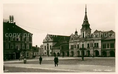 AK / Ansichtskarte Melnik_Czechia Marktplatz 