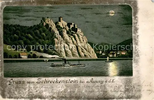 AK / Ansichtskarte Aussig_Usti_nad_Labem Schreckenstein 