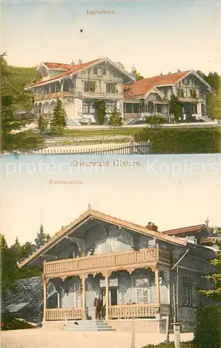 AK / Ansichtskarte Glatzen_Marienbad_Tschechien Jagdschloss Kaiserwald Restauration Glatzen_Marienbad