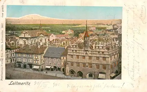 AK / Ansichtskarte Leitmeritz_Litomerice_Nordboehmen Stadtansicht Leitmeritz_Litomerice