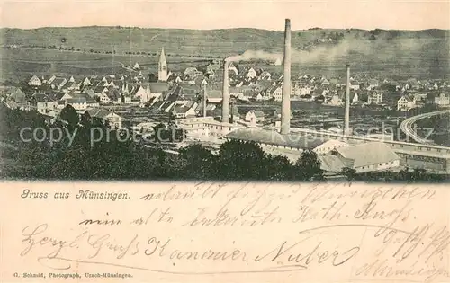 AK / Ansichtskarte Muensingen Panorama Muensingen
