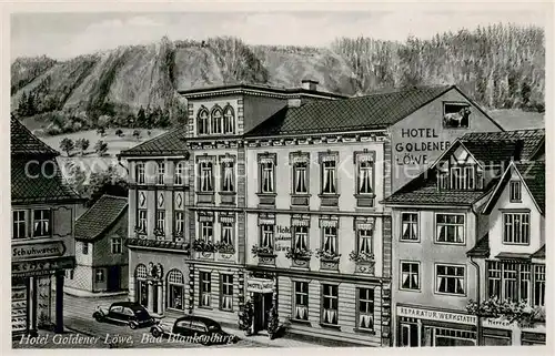 AK / Ansichtskarte Bad_Blankenburg Hotel Goldener Loewe Bad_Blankenburg