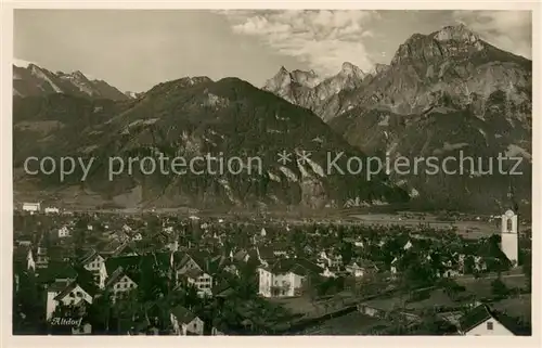 AK / Ansichtskarte Altdorf_UR Ortsansicht mit Kirche Alpen Altdorf_UR