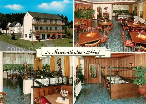 AK / Ansichtskarte Marienthal_Westerwald Marienthaler Hof Hotel Restaurant Cafe Marienthal_Westerwald