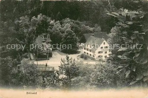 AK / Ansichtskarte Sihlwald Forsthaus Gaststaette Naturschutzgebiet Sihlwald