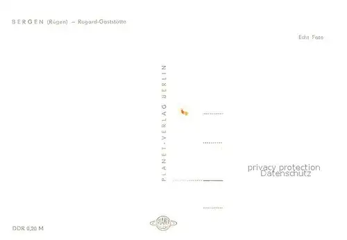 AK / Ansichtskarte Bergen_Ruegen Rugard Gaststaette Bergen Ruegen