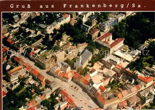 AK / Ansichtskarte Frankenberg_Sachsen Stadtzentrum Kirche Frankenberg Sachsen