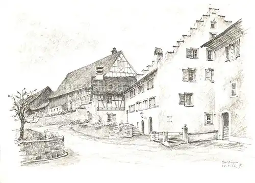 AK / Ansichtskarte Otelfingen_ZH Dorfansicht Zuercherische Vereinigung fuer Heimatschutz Kuenstlerkarte 