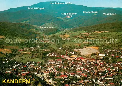 AK / Ansichtskarte Kandern mit Blick zum Hochblauen Schwarzwald Kandern