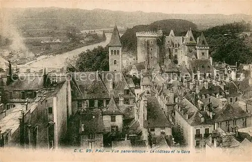 AK / Ansichtskarte Pau_64 Vue panoramique Chateau et le Gave 