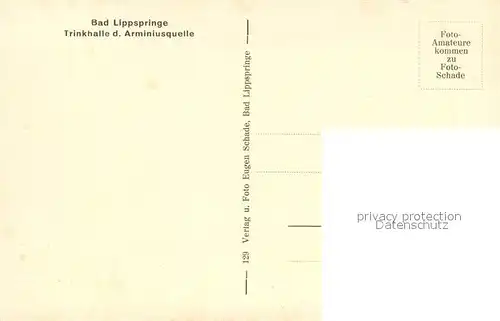 AK / Ansichtskarte Bad_Lippspringe Trinkhalle Arminiusquelle Springbrunnen Bad_Lippspringe