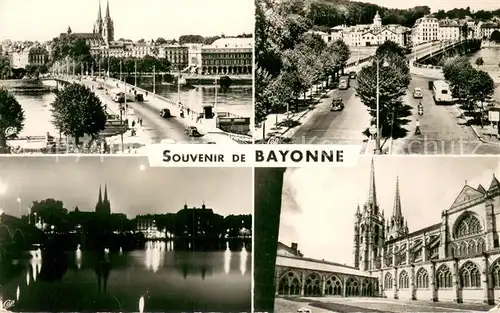 AK / Ansichtskarte Bayonne_64 Pont Saint Esprit Cathedrale Coucher du soleil 
