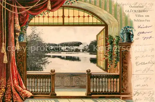 AK / Ansichtskarte Gluecksburg_Ostseebad Villen am Schloss See Gluecksburg_Ostseebad