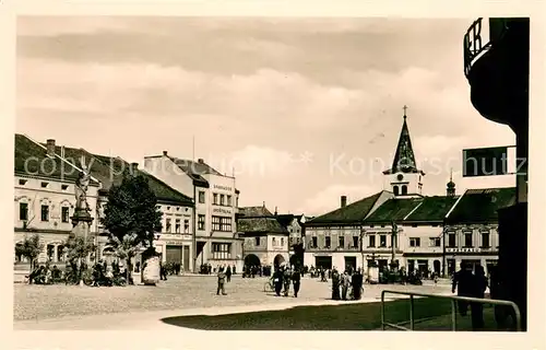 AK / Ansichtskarte Wallachisch_Meseritz_Valasske_Mezirici_Czechia Marktplatz Brunnen 
