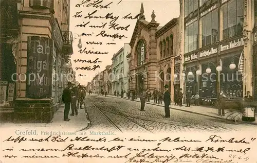 AK / Ansichtskarte Krefeld Friedrichstrasse mit Markthalle Krefeld