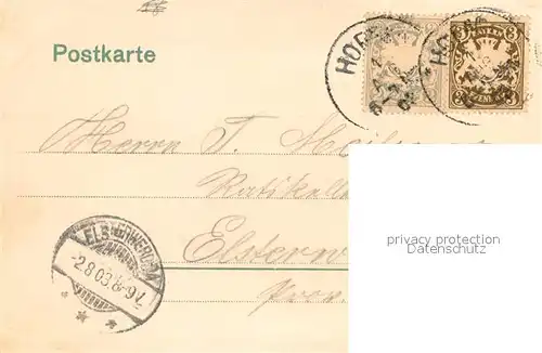 AK / Ansichtskarte Hof_Saale Koenigliches Postam Hof_Saale