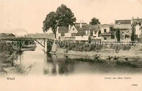 AK / Ansichtskarte Wesel_Nordheide Partie am alten Hafen Wesel Nordheide